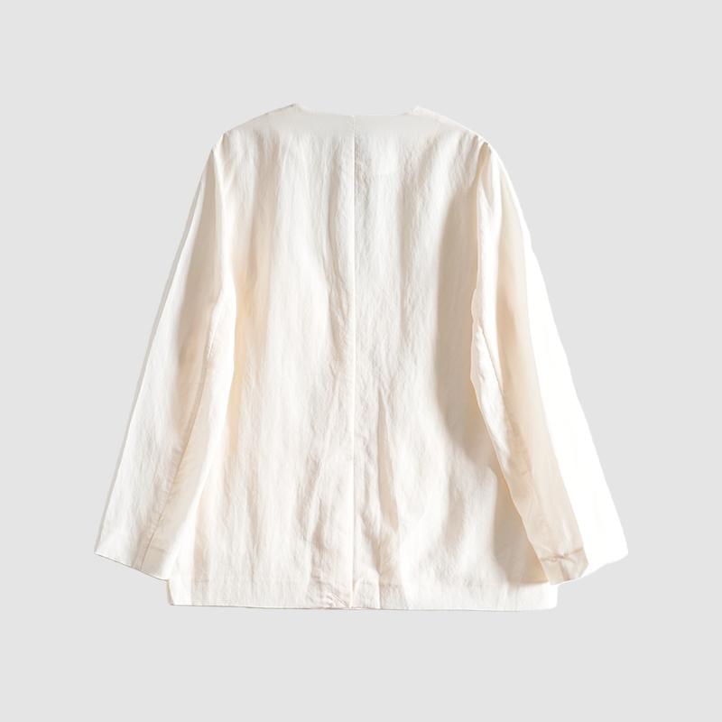 NEIWAI Spring and Summer Casual Wear Without Collar Straight Suit