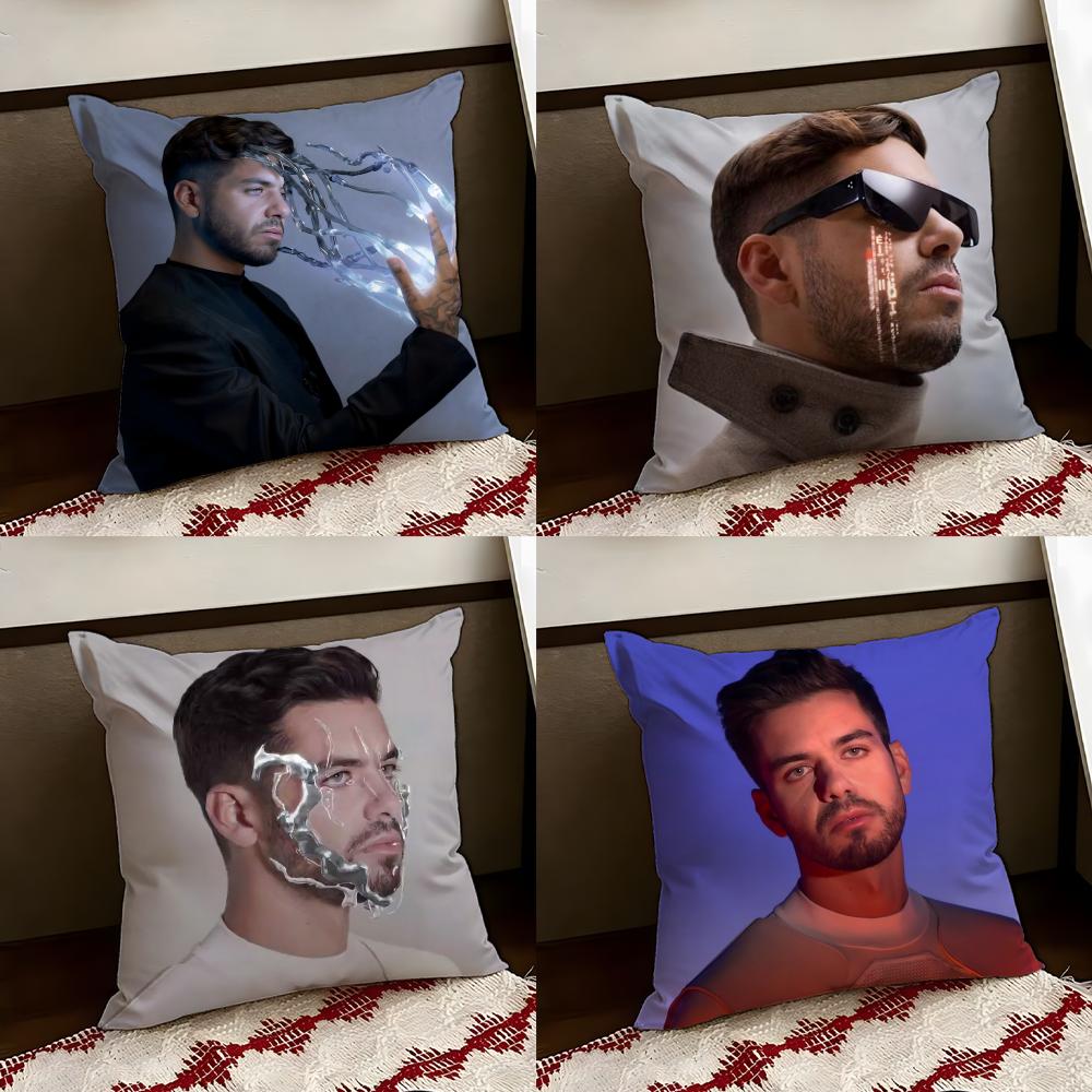 DJ AAnyma Music Cushion Cover Reversible Soft Durable Pillow Cover Home Car MultiScene Use for Daily Comfort