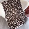 Зимний теплый кашемировый шарф для женщин, толстая шаль, пашмина, леопардовый принт, шейный платок, буфанда, женская бахрома, эшарп, пончо