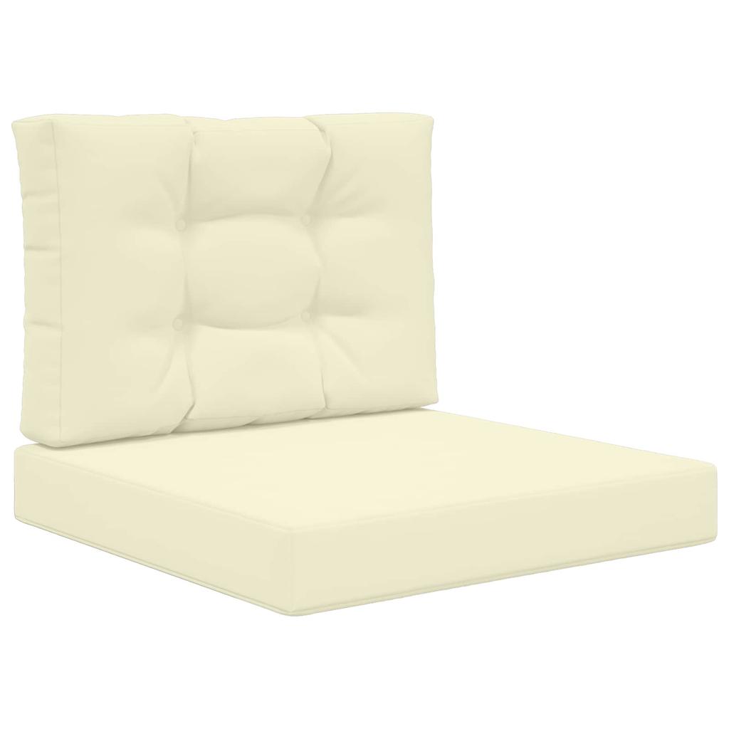 Outdoor Sofa Cushions 2 pcs Cream Polyester