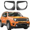 Декоративная накладка на фару для Jeep Renegade 2019+ с текстурой под карбоновое волокно
