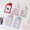 Kawaii Kpop Photocard Holder for 53x85mm PVC Card Protector with Pendant Keychain for Students Girls School Accessories Gift