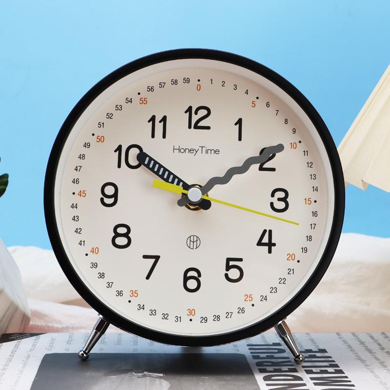 Desktop clock pendulum desktop clock household alarm clock living room silent desk clock simple clock ornament placement pendulum clock
