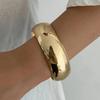 IngeSight.Z 3 Styles Boho Wide Chunky Round Acrylic Resin Bangle Women Hip Hop Geometric Metal Bracelet Stackable Charms Jewelry