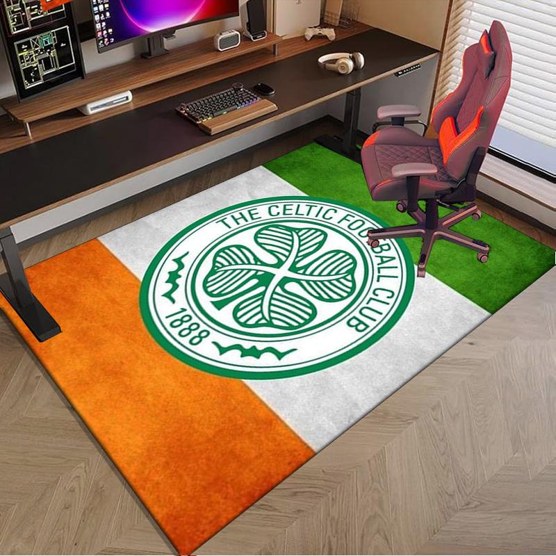 Cel-tic Football Club Crest Printed Area Rug for Office, Chair Rug, Decorative Carpet Floor Mat, Large Size Fan gifts Christmas gifts
