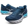 Mizuno Кроссовки Wave Sky 8 Blue Wing Teal Unisex Neo-Silver River-Blue J1GC240205
