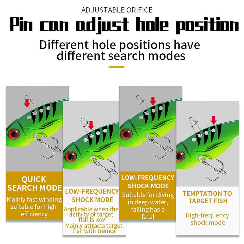 7g12g Vib металлические приманки с тройными крючками, перья, дальние рыболовные приманки для пресной воды