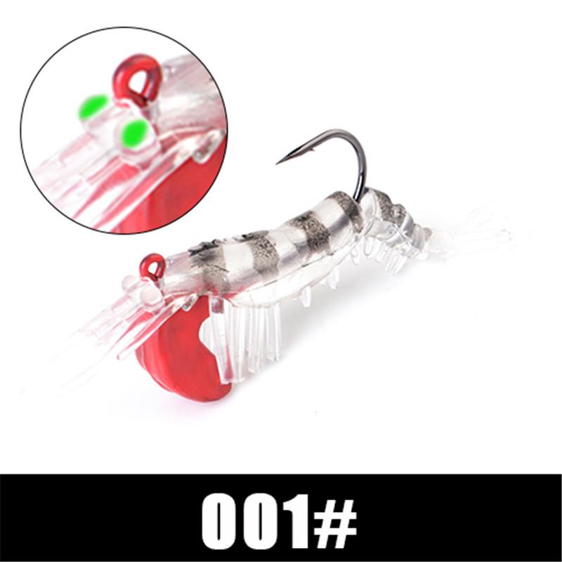 FTK Светящаяся искусственная силиконовая приманка для креветок, имитация мягких креветок с крючком, карповый рокер, рыболовные снасти/приманка/морские аксессуары