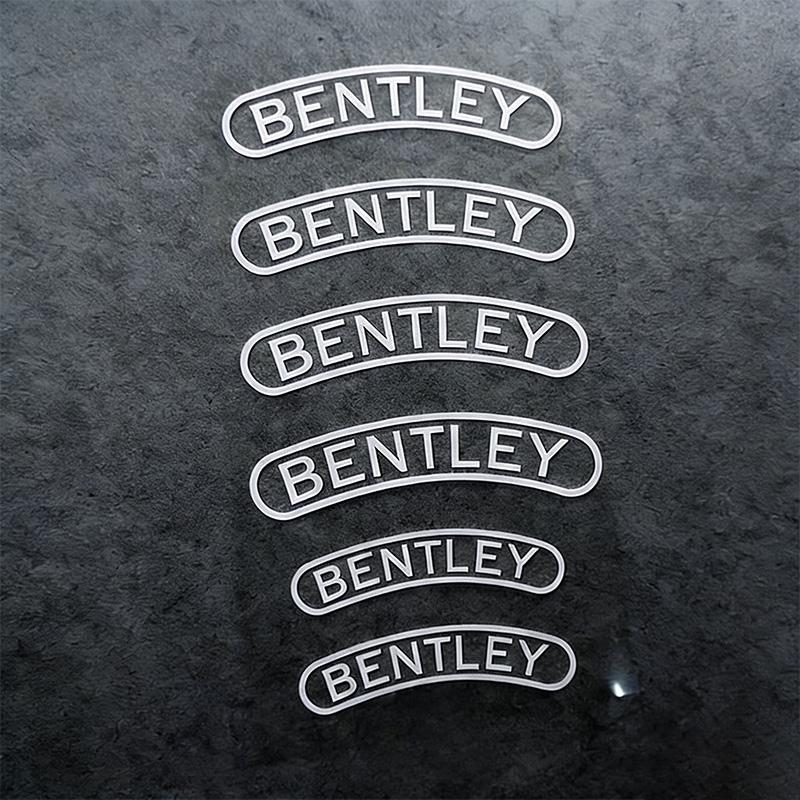 1Set B-Bentley-Y Brake Caliper Sticker Car Logo Brakes Decorative Decal For Bentley Flying Spur Continental GT Bentayga Mulsanne