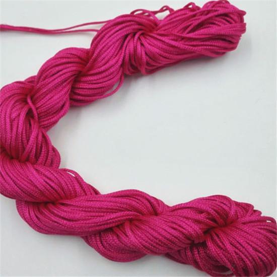 1 мм * 26 м китайский узел браслет нить плетеная веревка DIY нейлоновая веревка красочная нить атласный шнур плетеная веревка полый полиэстер плетеный браслет из пряжи