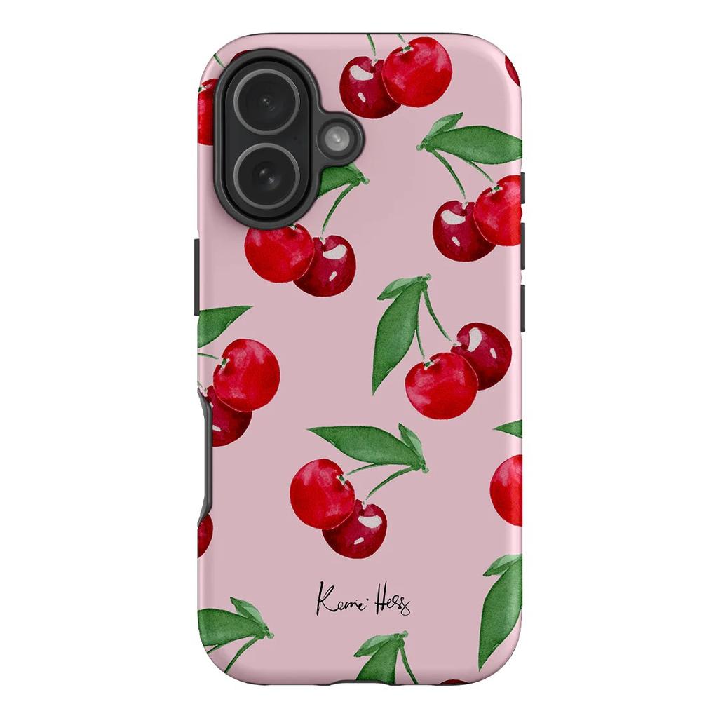 Чехол Clmj Вишневая Роза для iPhone 17 16e 16 15 14 13 12 11 X XS XR XSMAX 8 Air Pro Max Plus Роскошная двухслойная задняя крышка