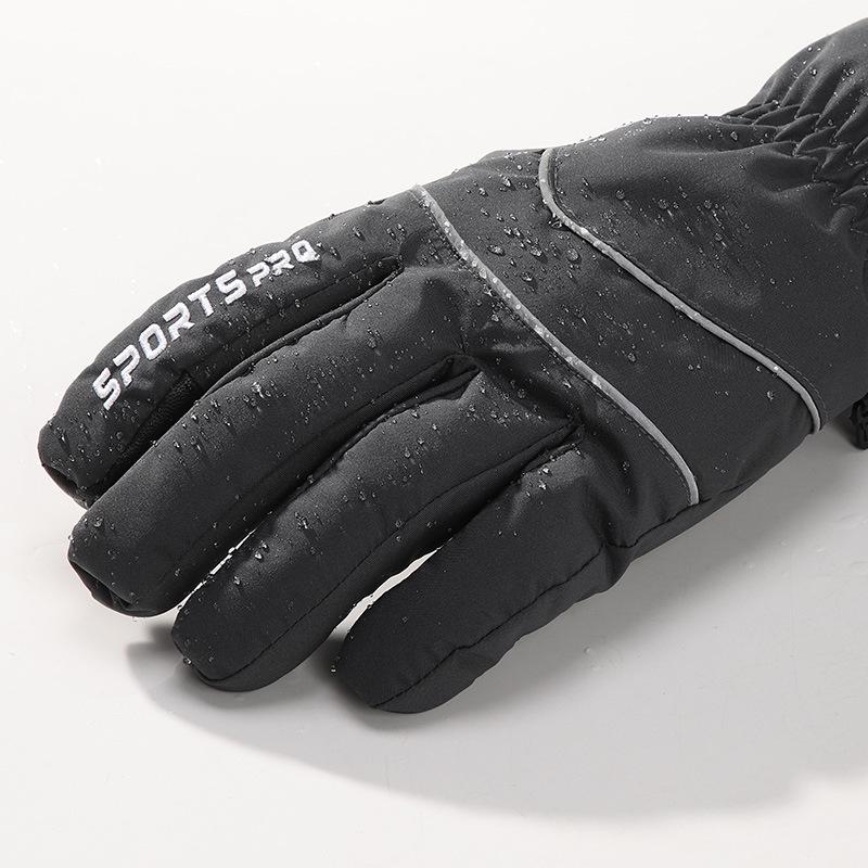 Men's Cold-Proof Thick Velvet Windproof Touchscreen Ski & Motorcycle Gloves for Winter Outdoor Activities