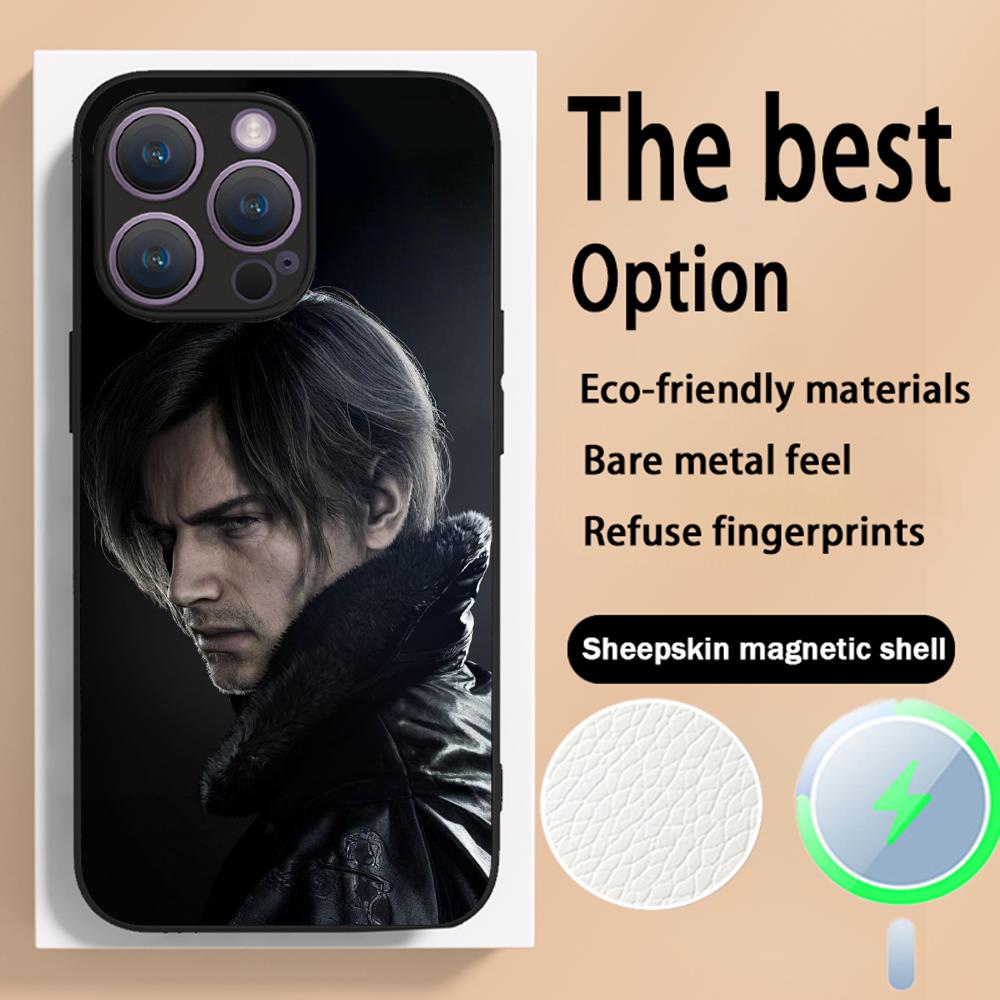 Resident evil 9 горячий игровой плакат Чехол для телефона для iPhone 16 15 14 13 12 11 Plus Pro Max Высококлассный Люксовый Magsafe Овечья кожа