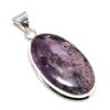 Russian Charoite Gemstone 925 Solid Sterling Silver Jewelry Pendant 2.01" SU-10204