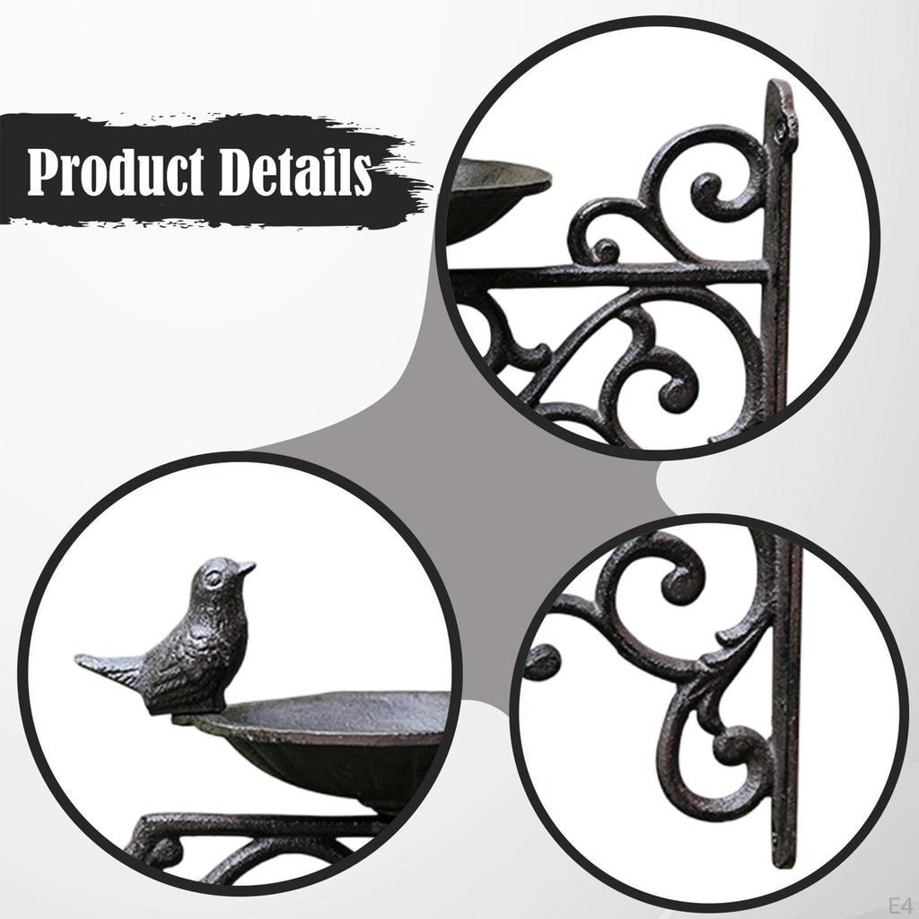 Кормушка для птиц Ванночка Легкая установка Кормовая станция с подвесным кронштейном Металлическая для деревянных заборов