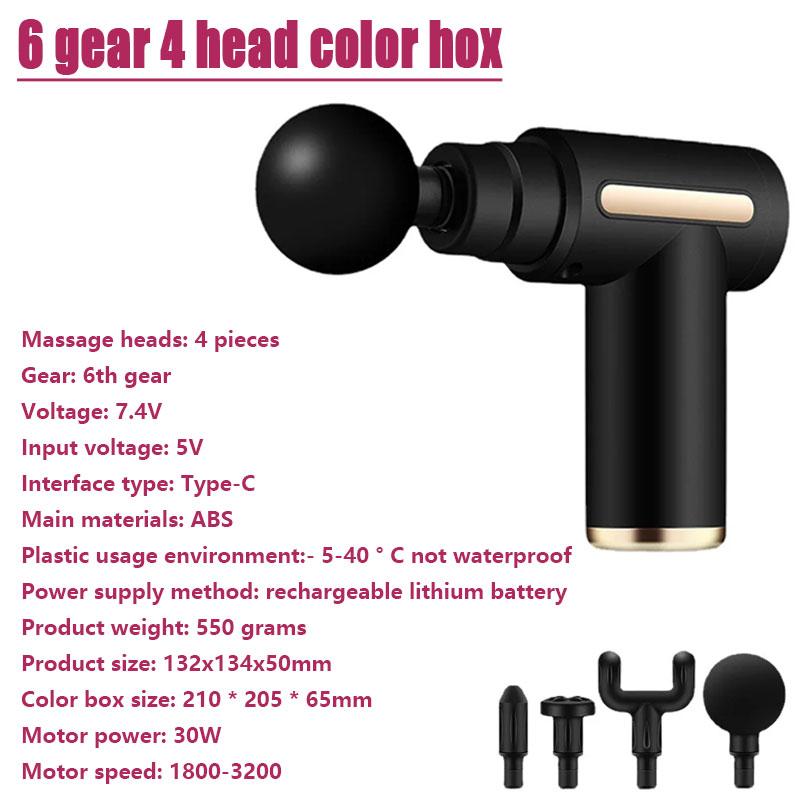 Mini Massage Gun Electric Shock Muscle Relaxation Vibration Fitness Massager For Body Neck Back Ladies Home Travel Fascia Gun