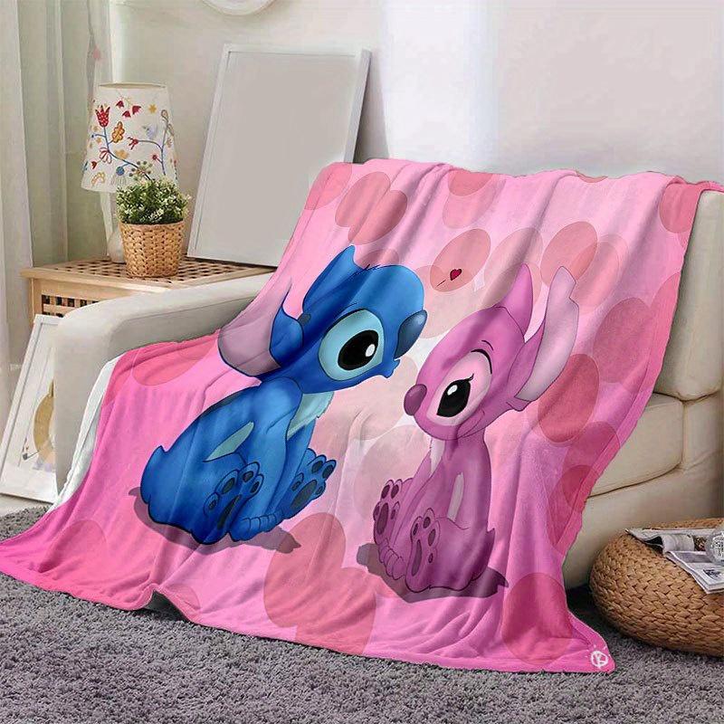 Lilo & Stitch Design Throw Blanket Soft Polyester Fabric for Office Chair or Sofa Ideal for Birthday, Halloween, Christmas Gifts