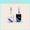 Cat With Fish Plush Keychain Animal Keyring Cartoon Pendant Cute Kids Gifts