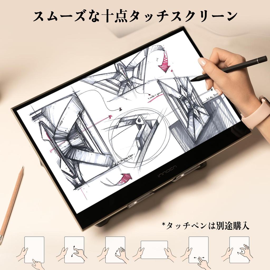 INNOCN дюймовый 1080P сенсорный экран портативный ультратонкий ультралегкий мини HDMI 2-й экран японское руководство по эксплуатации PF15 PRO x 15.6 монитор, 100% sRGB,