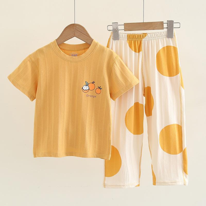 8 10 12 14 15 16 Yrs Boys Pajamas Baby Summer Bed Set Sleepwear Children's Clothing Girls Cartoon Pijamas Loungewear Kids Pijama