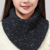 Осенне-зимний шарф-накидка на шею, женская защита шеи, ложный воротник, утолщенный теплый вязаный чехол для защиты шеи, для головы и шеи