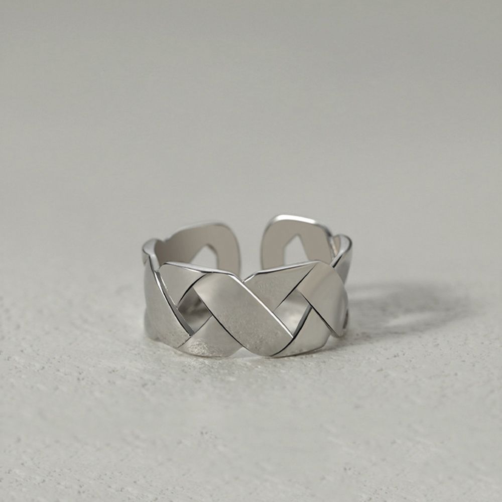 Day Gift Personality Korean Style Jewelry Men Geometric Ring Punk Finger Buckle Line Ring