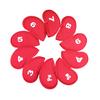 10Pcs Golf Club Headcover Sets, Golf Driver Iron Putter Cloth Cover with Number, Golf Club Protection Covers, Golf Club Accessories