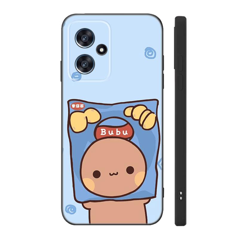 Cute BuBu DuDu Black Silicone Phone Case For Xiaomi POCO X3 X4 NFC F3 F4 GT F5 M3 M4 M6 X5 X6 Pro 5G C55 C65 M5