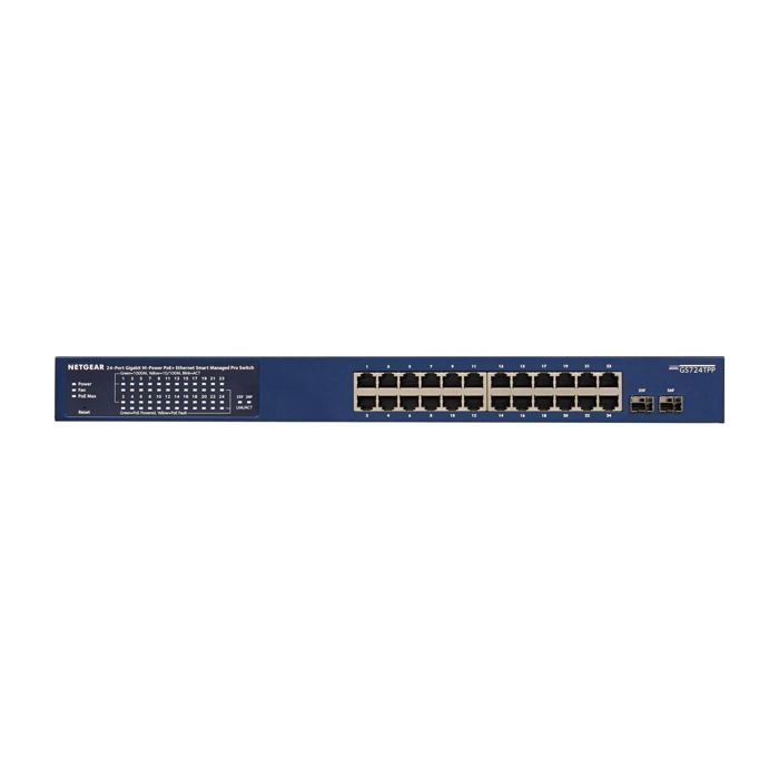 NETGEAR GS724TP - Switch Ethernet Manageable 24 Ports Gigabit PoE+ 190W Et 2x SFP - Rackable
