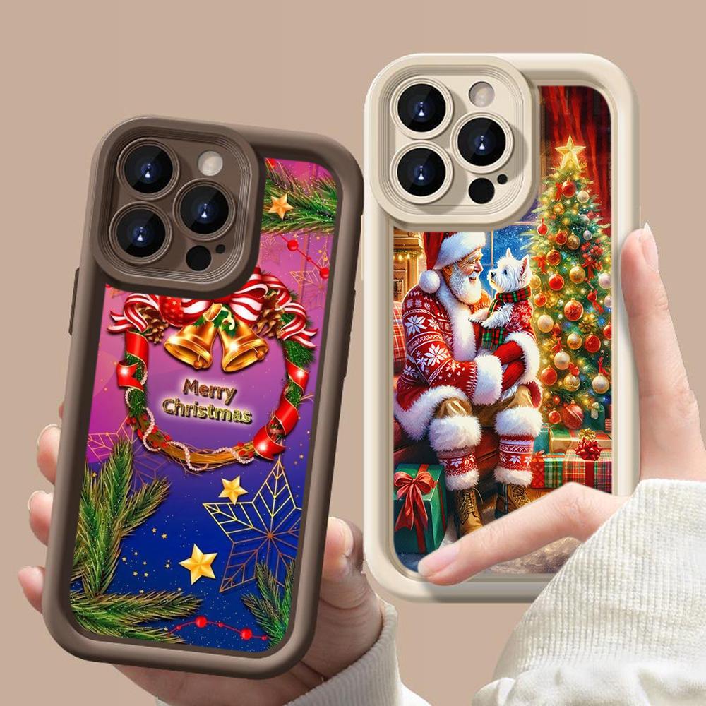 Чехлы для телефонов Ae118 Merry Christmas Santa art для Xiaomi 14T 12 11 Lite 5G NE Redmi 13C 14C 9C 9A A3 Note 12 Pro 11s Angel Eye Ladder Protective Cover