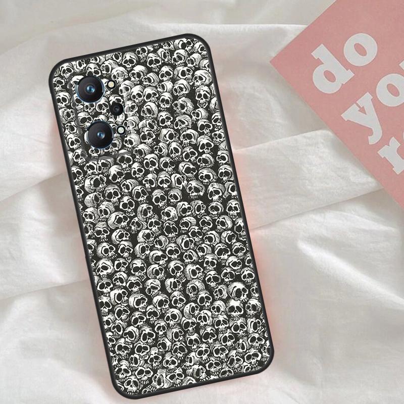 Готический модный череп для Realme C30 C31 C33 C35 C55 C21Y GT Neo 5 3T 2T OnePlus 11 10 9 Pro Nord CE 3 2 Lite Чехол