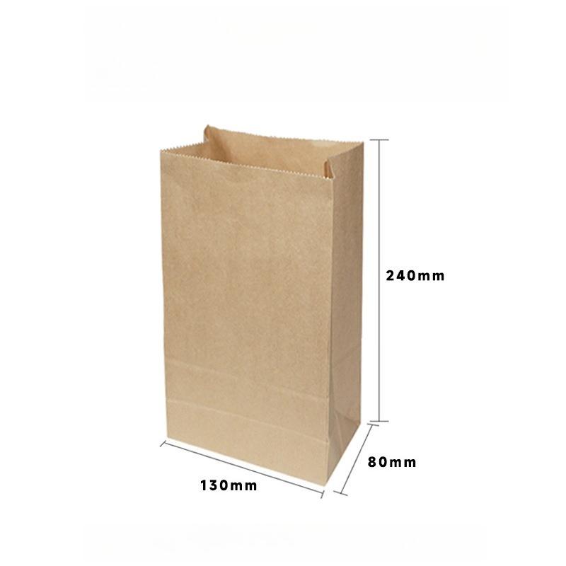Square Thickened Lamination Paper Bag Baking and Barbecue Takeout Pouchs Disposable Packaging Bags for Fresh Flowers Food and Dried Fruits Candy