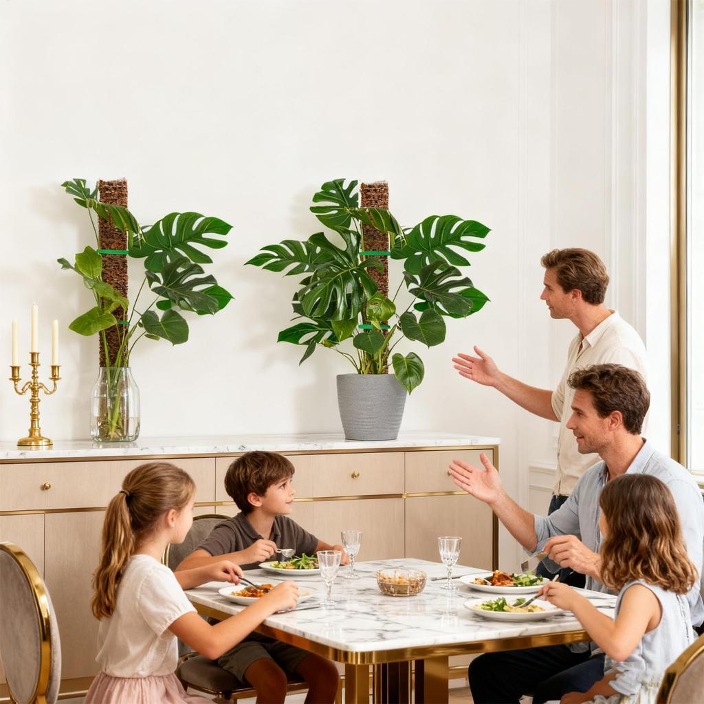 4pcs Plastic Plant Cages Supports Moss Pole Vertical Growth Support Sticks Monstera Plant Support For Climbing Plants 24x4 Inch