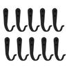 10Pcs Metal Wall Hooks Easy Installation Small Strong Coat Towel Hooks with Nails Multifunctional Hanging Hooks Organizer