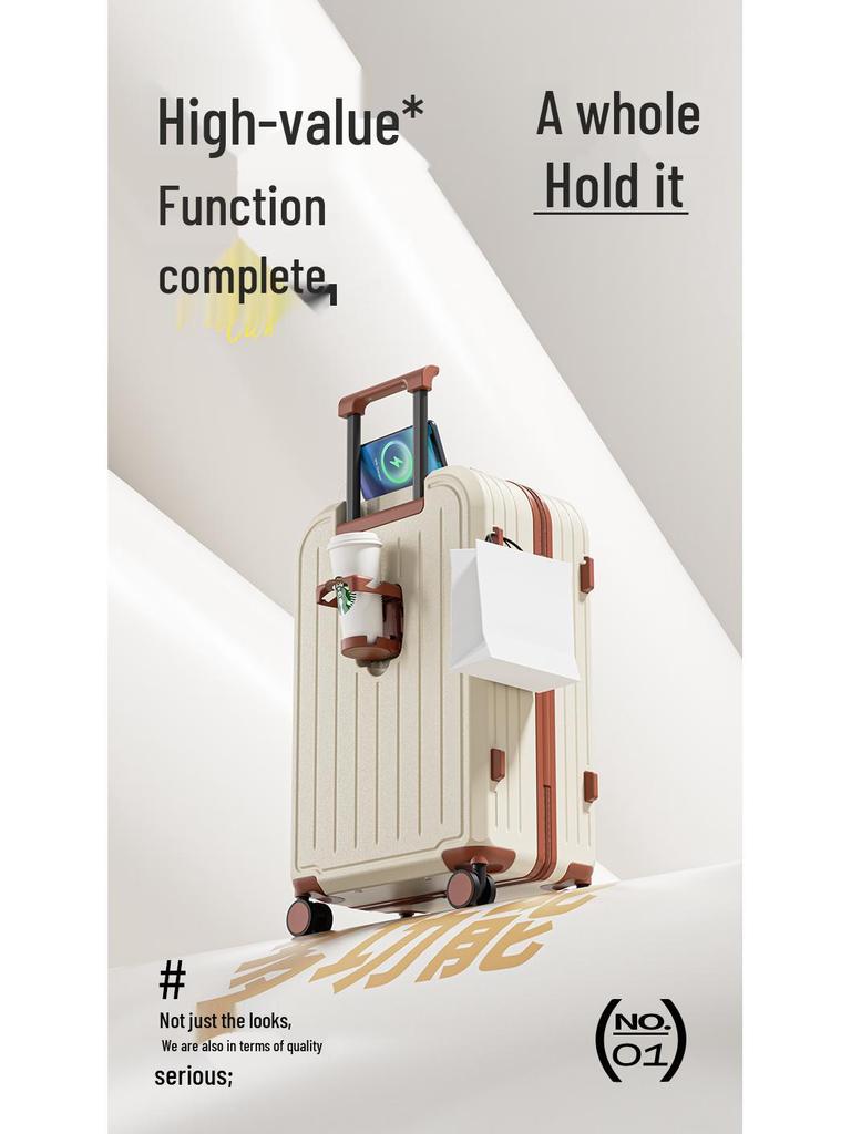 2025 New Cabin Size Luggage: Trolley Case with Combo Lock for Women, Men, and Kids