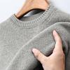 Hengyuanxiang Men's 100% Pure Wool Round Neck Sweater