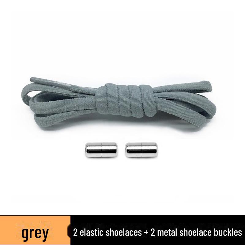 Новые ленивые шнурки с пряжкой из сплава металла для детей и взрослых - эластичные шнурки со свободным завязыванием