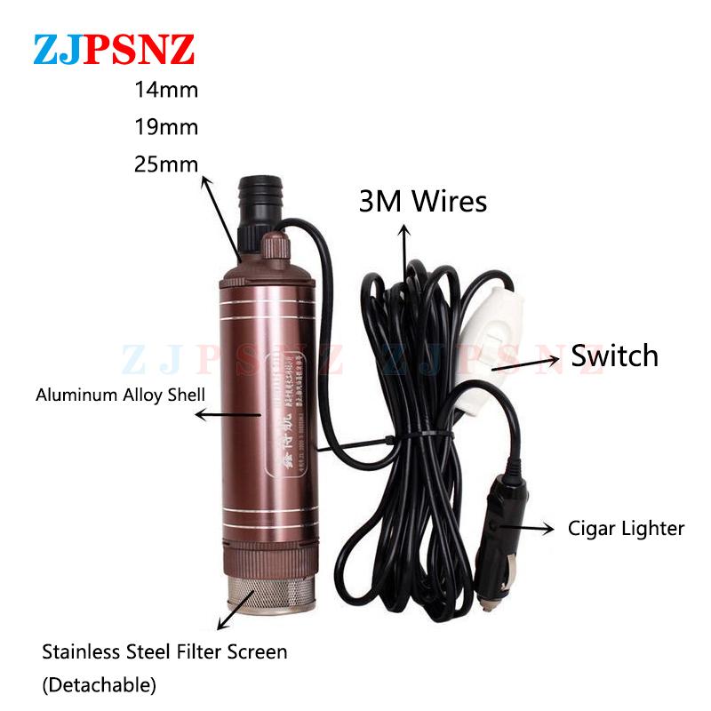 12V/24V 150W Portable DC Submersible Electric Pump For Diesel Fuel Delivery Water Sewage Suction Transfer Electric Pump 45L/Min