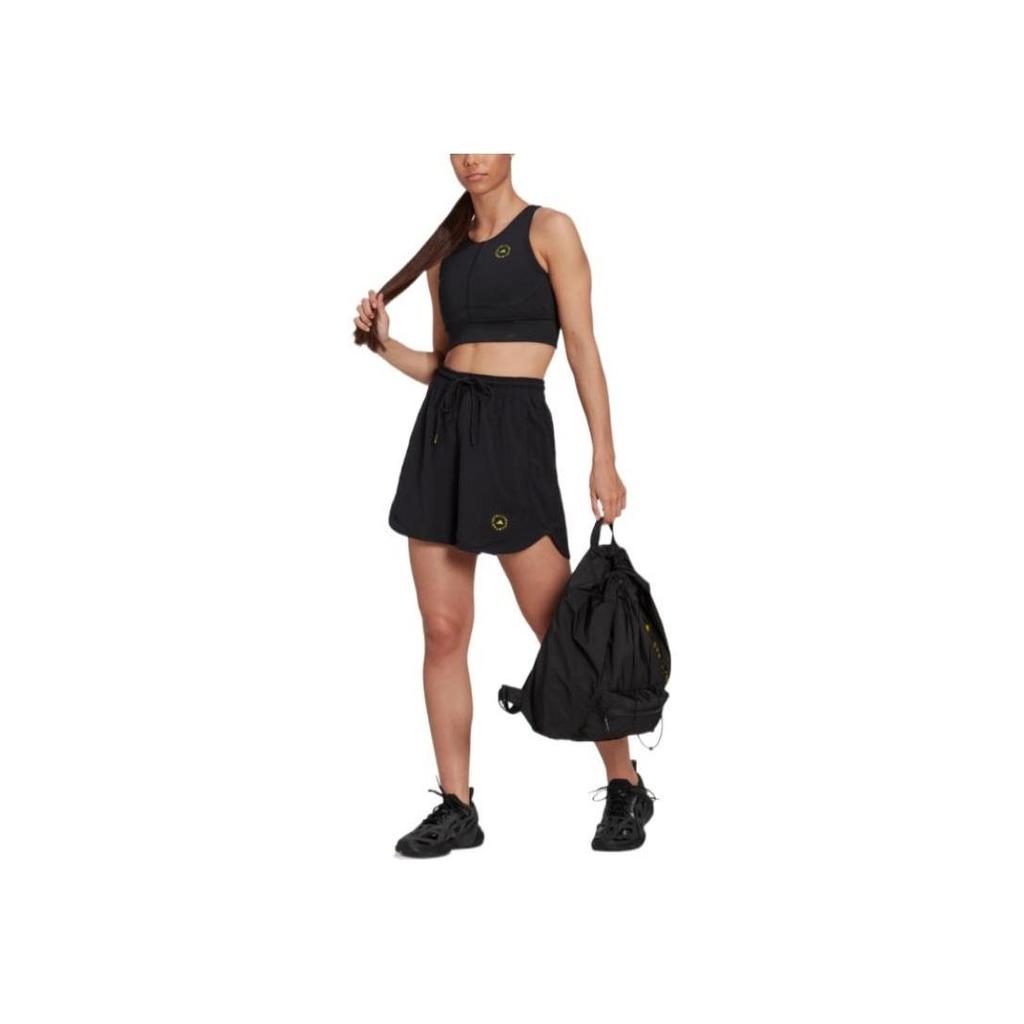 adidas Stella McCartney Tpr Crop однотонный ажурный логотип-нашивка пуловер спортивный жилет женские топы черный HI6030