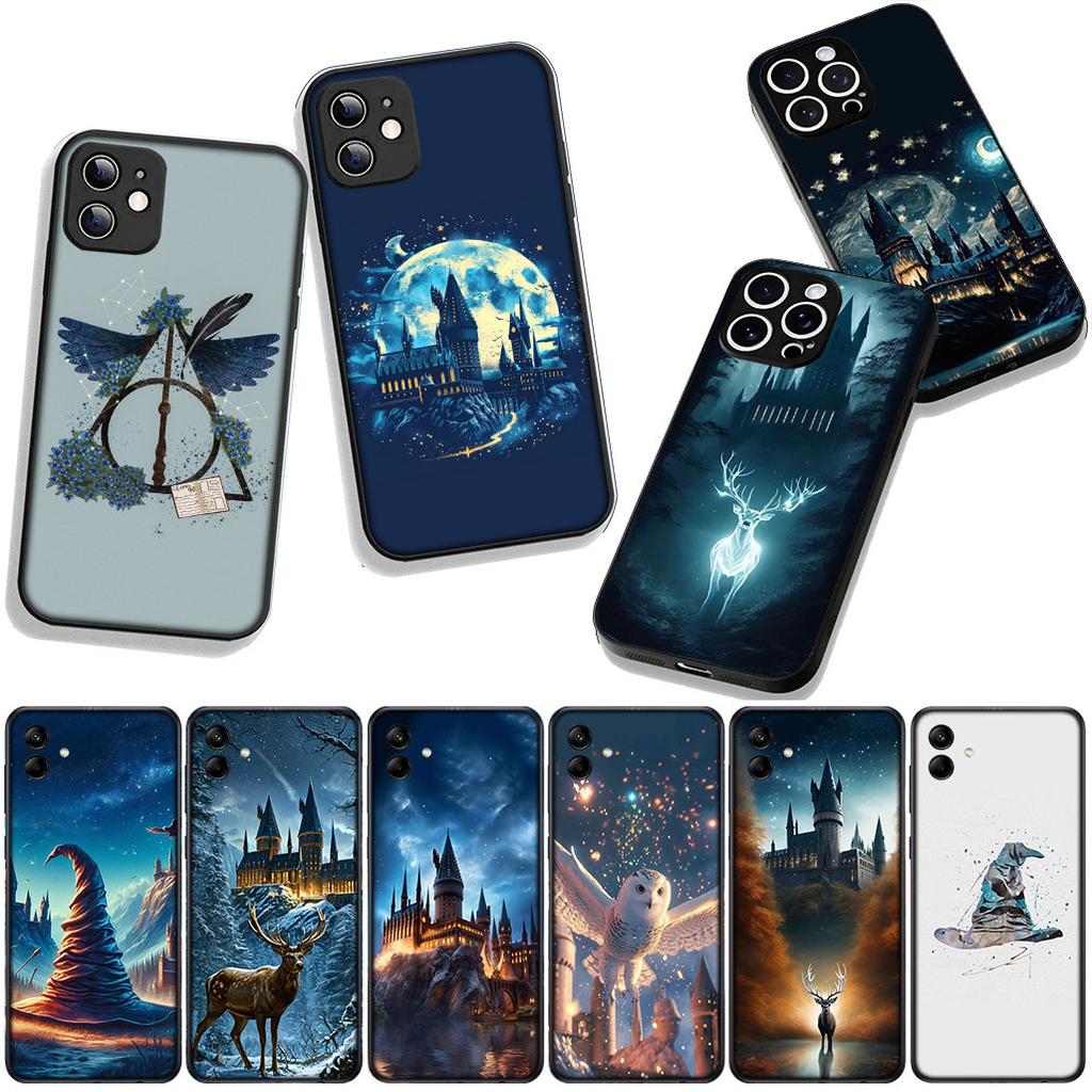 Harries Owl Wand Potters Wallpaper for Samsung Galaxy A36 A17 A26 A07 A35 A54 A53 A13 A33 A34 S8 S9 S20 S21 FE S10 Plus Case