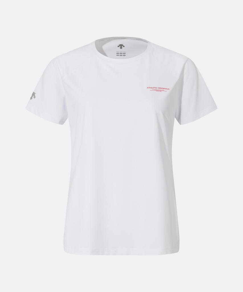 DESCENTE Женская беговая влагостойкая футболка с коротким рукавом Белая Sr322Rts72