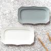 EAST table Rectangular Matte Gray Plate, 22.5cm, Classic,