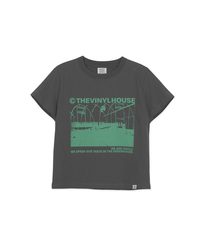 THEVINYLHOUSE Футболка с принтом теплицы Угольный (Vh2Dsut518A)