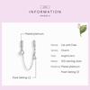 BAMOER 925 Stelring Silver Защитная цепочка Kitty Cat Четырехлистный клевер Подвеска подходит для оригинального браслета Ювелирные изделия