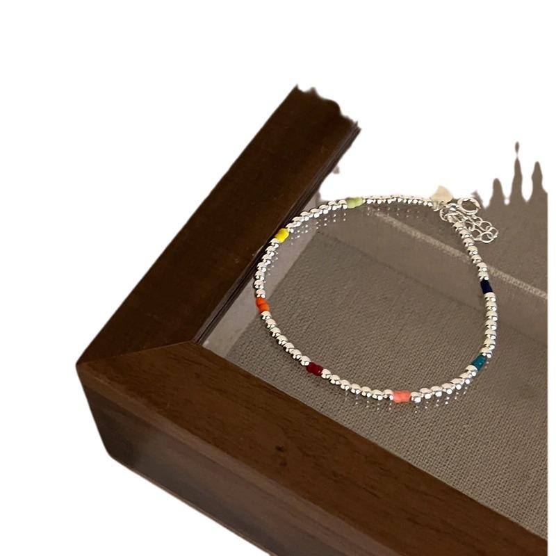 Красочный браслет из жемчуга со смайликом для женщин - Корейская ретро-личность, Универсальный браслет с бусинами