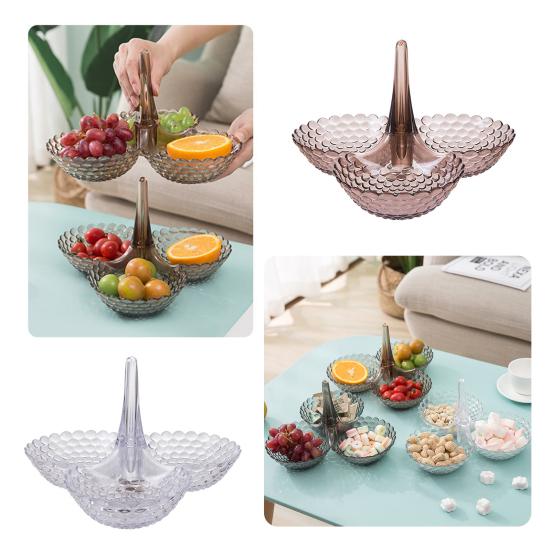 Практичная Устойчивая Десертная Тарелка Многоразовая Изысканная Пластиковая Конструкция Тортовница для Дома