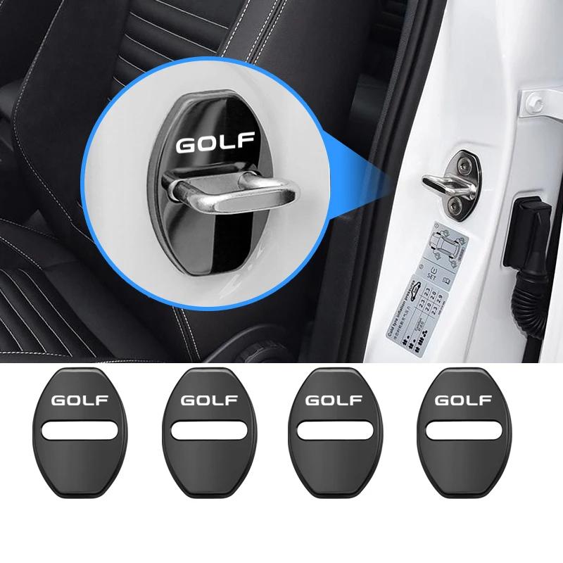 VW GTI GOLF 2026 Hot For VW VOLKSWAGEN 4Pcs Car Door Lock Protective Cover Stickers Auto Accessories For  Volkswagen VW RLine R 