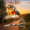1PCS 2D Acrylic Bird Light Catcher Hanging Window Decoration Balcony Garden Hanging Plaque
