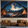 2D plane the romantic starry night background fabric captured from the tent room decoration polyester fiber material