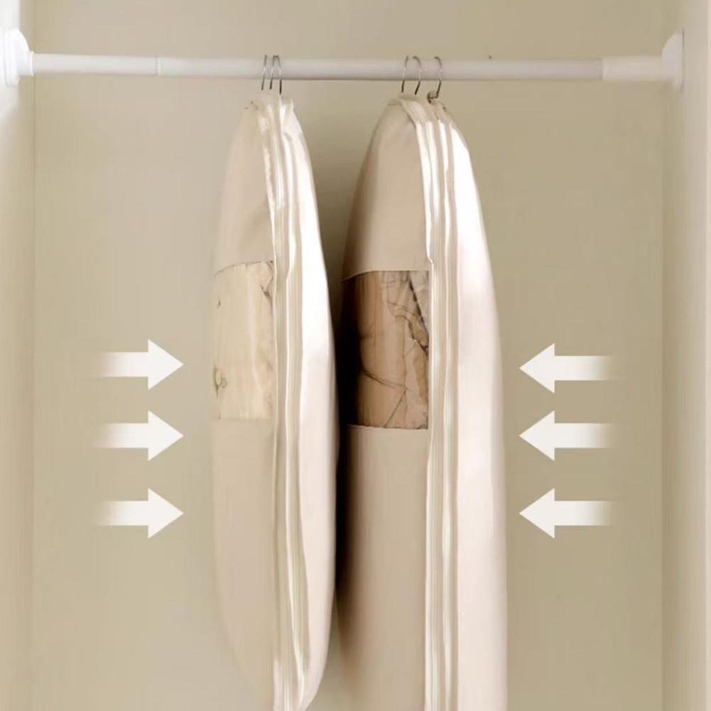 Компактный подвесной чехол для одежды с самокомпрессионной молнией для шкафа, органайзеры для экономии места F0I1